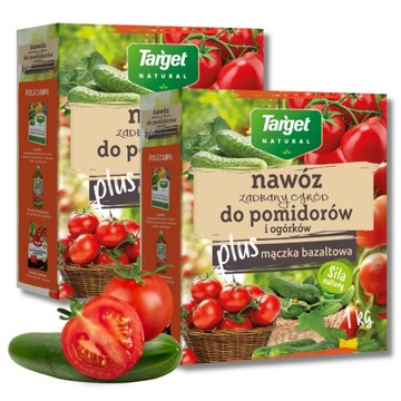 Nawóz Do Pomidorów i Ogórków PLUS Mączka Bazaltowa Target Natural 1 kg x2