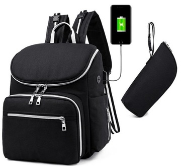 PLECAK USB PODRÓŻNY DO WÓZKA ORGANIZER DLA MAMY