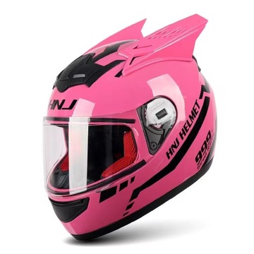 KASK MOTOCYKLOWY KOBIECY USZY Z SZYBKĄ ROZ