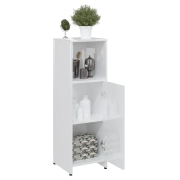 Szafka łazienkowa, biała, wysoki połysk, 30x30x