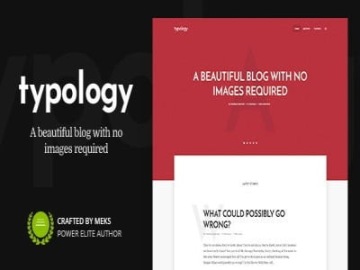 Szablon Typology Text Based Minimal WordPress Blog