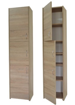 Słupek łazienkowy stojący, szafka, regał PAWEŁ 3D dąb sonoma 40 cm
