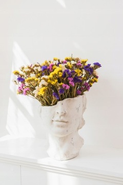 ВАЗА с головкой из бетона КРЫШКА ДЛЯ ЦВЕТОЧНОГО ГОРШКА