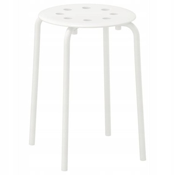 IKEA MARIUS STOŁEK TABORET BIAŁY 45 cm