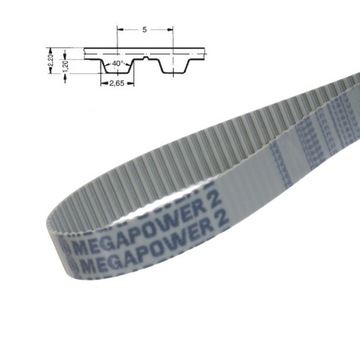 Pas pasek zębaty 10 T5 210 z42 Megapower2 MEGADYNE