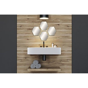 LUSTRO ŚCIENNE NAKLEJANE LUSTRO ŁAZIENKOWE HEKS