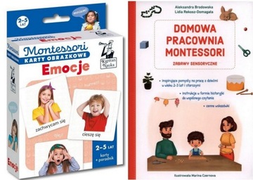 Montessori Karty obrazkowe Emocje+sensorycze 2-3 L