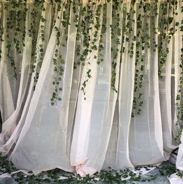 6x ИСКУССТВЕННЫЙ ПЛЮЩ ДЛЯ СТЕНЫ БАЛКОНА 12М ГИРЛАНД УКРАШЕНИЕ ИСКУССТВЕННЫМИ ЛИСТЬЯМИ