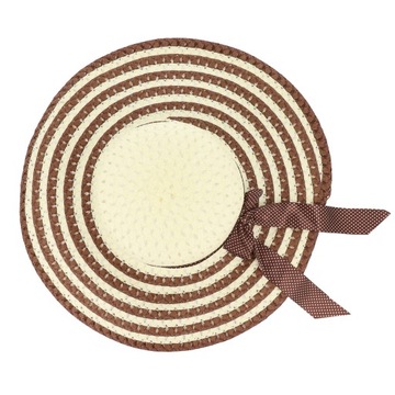 V2 ЖЕНСКАЯ СОЛОМНАЯ ПЛЯЖНАЯ ШЛЯПА С БАНТОМ, ЦВЕТ