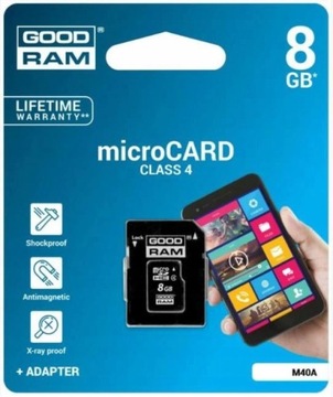 8GB KARTA PAMIĘCI MICRO SD/HC GOODRAM + ADAPTER SD