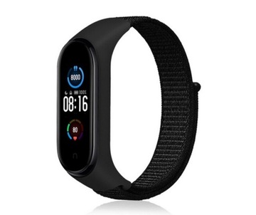 Opaska nylonowa kolor czarny xiaomi mi band 3/4/5/6/7 dobieraj inne kolory