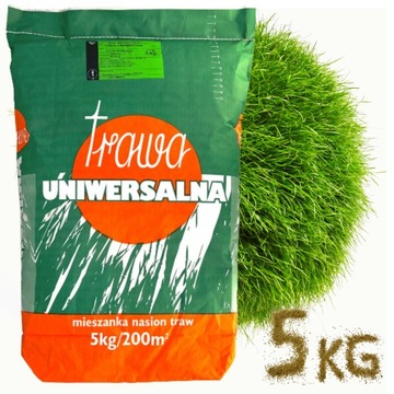 TRAWA UNIWERSALNA ZAGĘSZCZAJĄCA ODPORNA na deptanie nasiona na 200m2 5KG