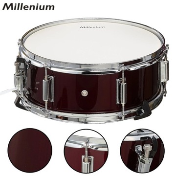 14x5,5 Focus Snare Red werbel drewniany z topoli czerwone wino Millenium