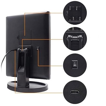 КОСМЕТИЧЕСКОЕ ЗЕРКАЛО С ПОДСВЕТКОЙ, ГИБКИЙ СВЕТОДИОД USB, РЕГУЛИРУЕМЫЙ зум 2X 3X