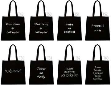 PAKUJ SIĘ ! TORBA Z NAPISEM NADRUK WZÓR T102