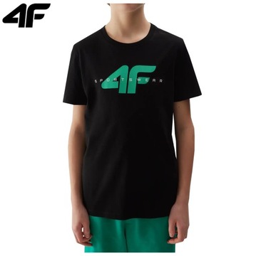 KOSZULKA CHŁOPIĘCA 4F DZIECIĘCA T-SHIRT M1113 BAWEŁNIANA BASIC SPORTOWA 122