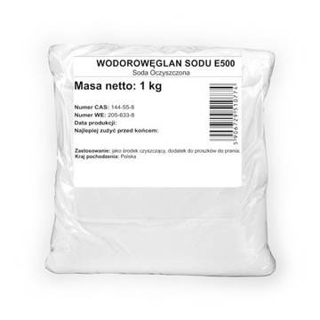 Wild Nature SODA OCZYSZCZONA POLSKA 1kg ORYGINALNA WODOROWĘGLAN SODU