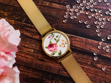 DAMSKI ZEGAREK TIMEX TW2U19100 FULL BLOOM ZŁOTY