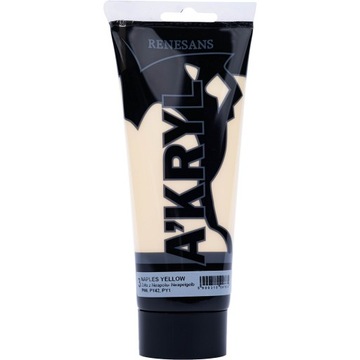 Renesans A'kryl farba akrylowa 200ml 3 żółta neap.