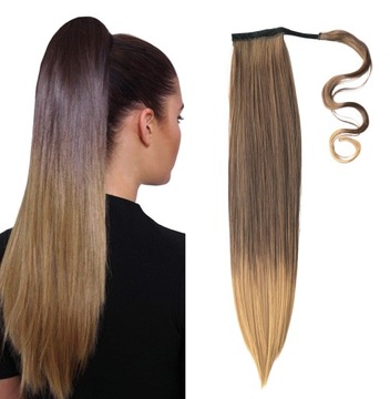 Doczepiany Kucyk włosy PROSTE ombre TRESKA KUC