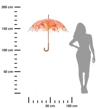 Parasol transparentny jesienne liście 94,5 cm