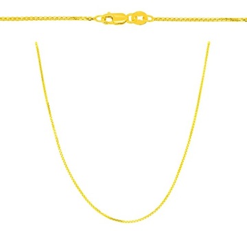 Złoty łańcuszek Kostka 45 cm próba złota 585