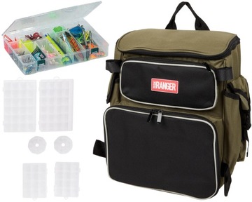 PLECAK WĘDKARSKI POJEMNY SPINNINGOWY 40L + 6 Pudełek organizerów GRATIS