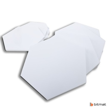 Акустический поглотитель стеновых панелей белый гладкий акустика шестигранник 2см 4см