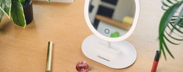 Зеркало для макияжа со светодиодной подсветкой Humanas HS-ML03 - белое