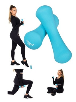 Zestaw Hantli dla kobiet neoprenowe 2x1kg Fitness