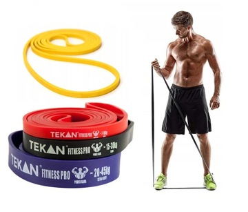 GUMY DO ĆWICZEŃ 4 TAŚMY OPOROWE POWER BAND + ETUI
