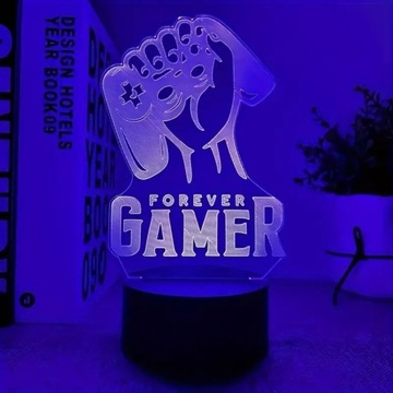 LAMPKA NOCNA 3DLAMP PAD GAMER WIELOKOLOROWY LAMPA STOŁOWA DLA DZIECI