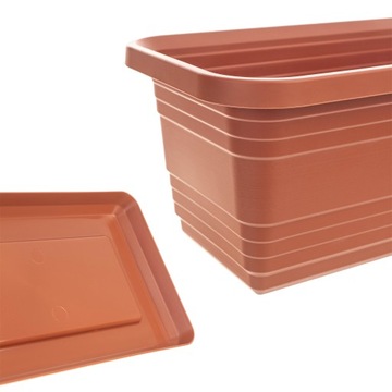 БАЛКОННЫЙ ЦВЕТОЧНЫЙ ГОРШОК КОРОБКА ЦВЕТОЧНЫЙ ГОРШОК 60см + ПОДСТАВКА КИРПИЧ