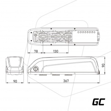 Электрический велосипедный аккумулятор Green Cell 48 В