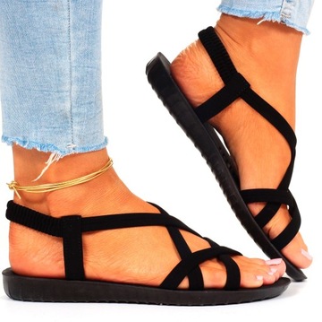 ЧЕРНЫЕ СПОРТИВНЫЕ САНДАЛИИ ЖЕНСКИЕ, С ПЛОСКОЙ НИЗКОЙ, ЛЕТНИЕ