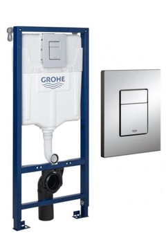 STELAŻ PODTYNKOWY GROHE WC + PRZYCISK CHROM EVEN