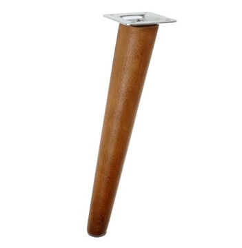 Noga drewniana bukowa orzech skośna zestaw 35 cm