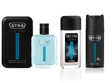 STR8 LIVE TRUE ZESTAW 3cz EDT50ml + DNS85ml + SPRAY150ml
