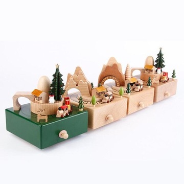 Прекрасная музыкальная шкатулка в виде лошадки с каруселью, Merry Christmas A