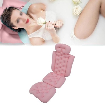 ПОДУШКА ДЛЯ ВАННЫ ПОДГОЛОВНИК С ПРИСОСКОЙ ПРАКТИЧНЫЙ ПОДАРОК ​​РОЗОВЫЙ