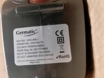 Ручной пылесос без мешка Germatic HVC-400.1