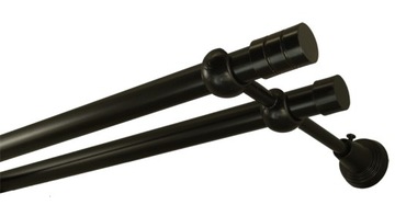 Karnisz metalowy fi 19 podwójny 350 cm bez żabek