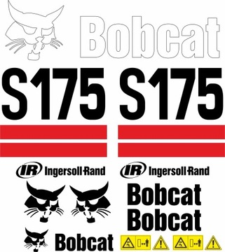 NAKLEJKI BOBCAT S175 MINI ŁADOWARKA KOPARKA