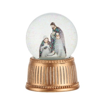 Szklana kula świąteczna z pozytywką wysokość 15 cm HOLY FAMILY VILLA ITALIA