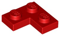 LEGO Płytka - plate 2x2 (2420) czerwona 5szt