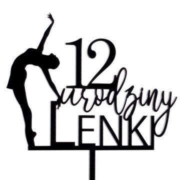 TOPPER TANCERKA DANCER TANIEC DEKOR TORT CZARNY
