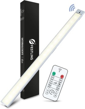 Listwa podszafkowa 3W 60cm pilot czujnik ruchu LED