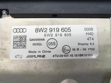 ДИСПЛЕЙ ЖК-НАВИГАЦИОННЫЙ ЭКРАН AUDI A4 B9 8W2919605
