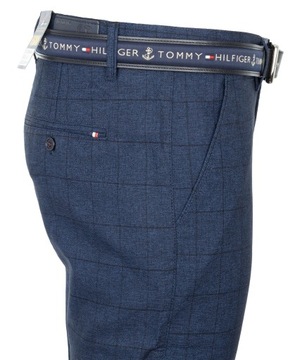 БРЮКИ ИЗ ТКАНИ В КЛЕТКУ СИНЕГО цвета W33