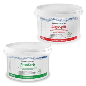 Hydroidea PhosSorb + AlgoSplit Usuwa Glony 2x500g oczko wodne